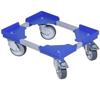 Allit Chariot de transport EuroPlus Roll it K450 – 44,5x35,5 cm, 300 kg, métal/ABS, 4 roues, bleu