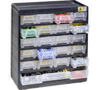 Allit 458090 Boîte de Rangement VarioPlus Basic 32 (l x H x P) 300 x 335 x 135 mm Noir, Jaune, Polystyrène, B