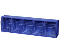 Allit 464430 VarioPlus ProFlip 5 Boîte à Rabat 600 x 165 x 135 mm Bleu Transparent, Plastique, (B x H x