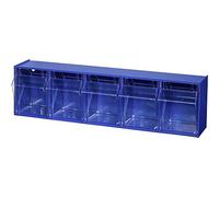 Allit Boîte à rabat 464430 VarioPlus ProFlip 5 600 x 165 x 135 mm Bleu transparent plastique