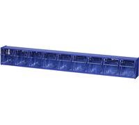 Allit Casier à tiroirs basculants VarioPlus ProFlip 9 600 x 77 x 65 mm bleu, transparent 1 pc(s)
