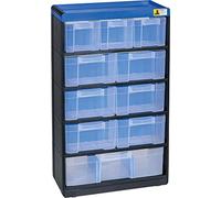 Allit 464640 Réservoir pour petites pièces VarioPlus Pro 53/21 (l x H x P) 300 x 525 x 135 mm noir, bleu 1 pc(s)