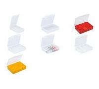 EuroPlus Basic 18/6 Boîte de rangement à 6 compartiments en polypropylène avec fermetures à cliquet Rouge