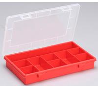 Allit EuroPlus Basic 457210 Boîte de rangement avec 9 compartiments Rouge 73/9 cm