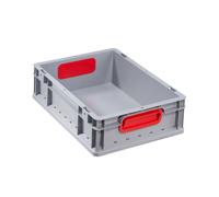 ALLIT Conteneur de transport gerbables L400xl300xH220 mm gris PP poignée ferm...