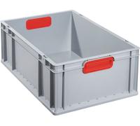 ALLIT Conteneur de transport gerbables L600xl400xH220 mm gris PP poignée ferm...