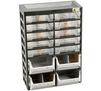 Allit 458140 Casier de rangement VarioPlus Basic D 21 (l x H x P) 305 x 435 x 170 mm noir, gris, jaune 1 pc(s)