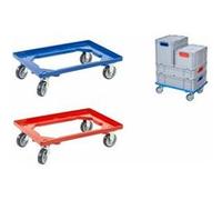 allit Chariot de transport ProfiPlus EuroRoll OS 600, bleu Bleu G