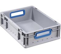 ALLIT Conteneur de transport gerbables L400xl300xH120 mm gris PP poignée ouve...