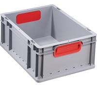 ALLIT Conteneur de transport gerbables L400xl300xH170 mm gris PP poignée ferm...