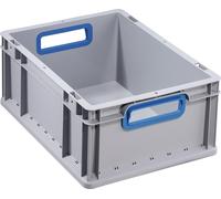 ALLIT Conteneur de transport gerbables L400xl300xH170 mm gris PP poignée ouve...