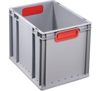 ALLIT Conteneur de transport gerbables L400xl300xH320 mm gris PP poignée ferm...