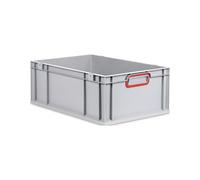 ALLIT Conteneur de transport gerbables L600xl400xH220 mm gris PP poignée ferm...