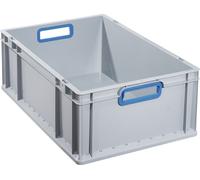 ALLIT Conteneur de transport gerbables L600xl400xH220 mm gris PP poignée ouve...