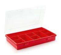 Allit EuroPlus Basic 457210 Boîte de rangement avec 9 compartiments Rouge 73/9 cm