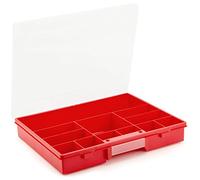 Allit EuroPlus Basic 457230 Boîte de rangement avec 12 compartiments Rouge