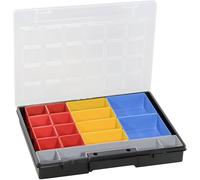 Allit EuroPlus Flex 37-17, schwarz Coffret de rangement (L x l x H) 370 x 295 x 55 mm Nombre de compartiments: 17 couvercle transparent Box Contenu 1 pc(s)