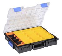 allit Mallette pour petites pièces 454240 avec clips de connexion, boîtes amovibles et couvercle résistant aux chocs, EuroPlus Pro >K< 44/21, avec 21 compartiments, équipement de véhicule, mallette à
