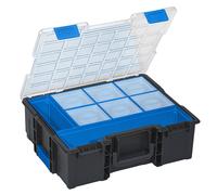 allit Mallette pour petites pièces EuroPlus Pro >K< 44.144/8L 8 compartiments noir / bleu