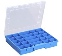 Allit Boîte de rangement Moderne 25 Compartiments 37/25/6 cm Bleu Transparent Empilable