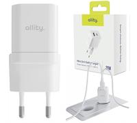 Allity Chargeur Rapide 20W USB-C + USB-A - Mini GaN Power Delivery & Quick Charge 4.0 - Adaptateur Secteur Compact Universel pour Smartphone, iPhone, Samsung, Tablette - Prise Murale Portable Blanche