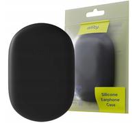Allity Étui pour Écouteurs Filaires - Organizer Silicone Durable et Doux au Toucher pour Câbles, Accessoires et Petits Objets, Pochette Pratique pour Sac à Main ou Sac à Dos, Design Minimaliste, Noir