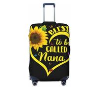 Alliya Blessed to Be Called Sunflower Housse de protection élastique pour valise de 45,7 à 81,3 cm, Noir , L