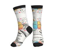 ALLiYa Chaussettes de compression pour le cerveau humain pour homme et femme pour la circulation athlétique, la course à pied, le cyclisme au quotidien, 3 noir, Taille unique