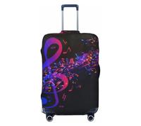 Alliya Housse de protection élastique colorée Galaxy Note de musique pour valise de 45,7 à 81,3 cm, Noir , S