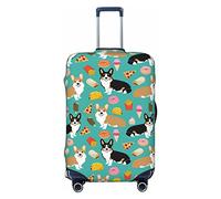 Alliya Housse de protection élastique pour valise de 45,7 à 81,3 cm Motif chiens mignons, Noir , L