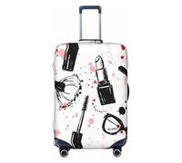 Alliya Housse de protection élastique pour valise de voyage pour maquillage et cosmétiques de 45,7 à 81,3 cm, Noir , S