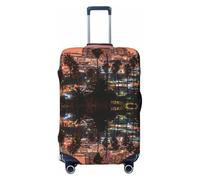 Alliya Los Angeles Palm Trees Housse de protection élastique pour valise de 45,7 à 81,3 cm, Noir , XL
