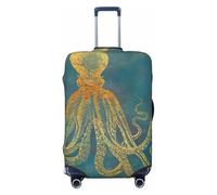 Alliya Octopus Housse de protection élastique pour valise de 45,7 à 81,3 cm, Noir , L