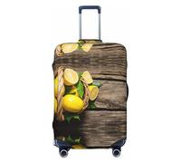 Alliya One Basket Lemons Housse de protection élastique pour valise de 45,7 à 81,3 cm, Noir , L