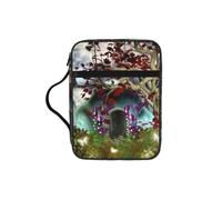 Alliya Sac de rangement gothique pour bible avec poignée et poche zippée
