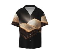 Alliya The Book Chemise décontractée à manches courtes pour homme, Noir , 4XL
