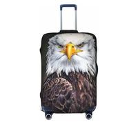 Alliya White Head Eagle Housse de protection élastique pour valise de 45,7 à 81,3 cm, Noir , S