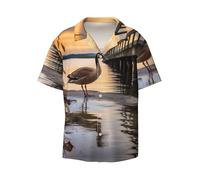 ALLiYa Wild Goose by The Bridge Chemise décontractée à manches courtes pour homme, Noir , S