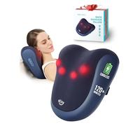 ALLJOY Appareil de massage du cou, avec fonction chauffante, sans fil, Shiatsu, coussin de massage pour cou, épaules, dos avec têtes de massage rotatives 3D, cadeaux