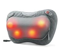 ALLJOY Coussin Massant Chauffrant, Massage Dos Shiatsu avec 4 Nœuds, Appareil de Massage pour Nuque, Cou, Cervical, 3 Vitesses Réglable, Housse Amovible, Cadeau pour Femme, Homme