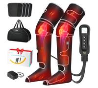 ALLJOY Massage Jambes Pressothérapie, Appareil de Massage avec Chauffage pour Jambes et Pieds Circulation, Cadeau Homme Femme