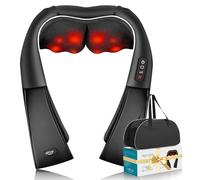 ALLJOY Masseur Cervical, Massage Dos et Cou Épaules avec Chauffage,Appareil de Massage Shiatsu Électrique avec Sac de Rangement,3D-rotation Vitesse Réglable, Cadeaux pour Meres Papa Femme Homme,Noir