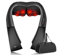 ALLJOY Masseur Cervical, Massage Dos et Cou Épaules avec Chauffage,Appareil de Massage Shiatsu Électrique avec Sac de Rangement,3D-rotation Vitesse Réglable, Cadeaux pour Meres Papa Femme Homme,Noir