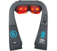 ALLJOY Masseur Cervical Sans Fil, Massage Cou et Dos Épaules avec Chauffant, Appareil de Massage Nuque Shiatsu, 3D-rotation Vitesse Réglable, Cadeaux pour Femme Homme Meres Papa