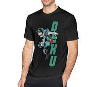 ALLKODO Deku Men's Cotton Crew Classic ComfortSoft Short Sleeve T-Shirt Black M