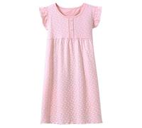 Allmeingeld Pyjama Chemise de Nuit pour Fille 8ans Mignons Dentelle Cœur Rose