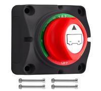 ALLmeter 1-2 Coupe Circuit Batterie 200 A 12-48 V DC Coupe batterie ON-OFF 4 Positions Étanche IP45 Pour Camping-car ATV Camion Bus Bateau Yacht