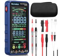 ALLmeter Multimètre automatique Multimètre intelligent numérique TRMS 6000 Comptes, Ampèremètre Voltmetre Rechargeable par USB avec Grand écran coloré, NCV