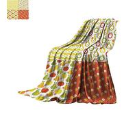 ALLMILL Couvre-lit Motif Fruits et Fleurs 203,2 x 152,4 cm