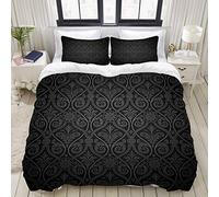 ALLMILL Parure de lit Adulte,Housse de Couette,Modèle Baroque Antique avec Ombre Douce Ombre de Style vénitien Gothique Victorien,1 Housse de Couette 200 x 200cm + 2 Taies d'Oreillers 50 * 75 CM